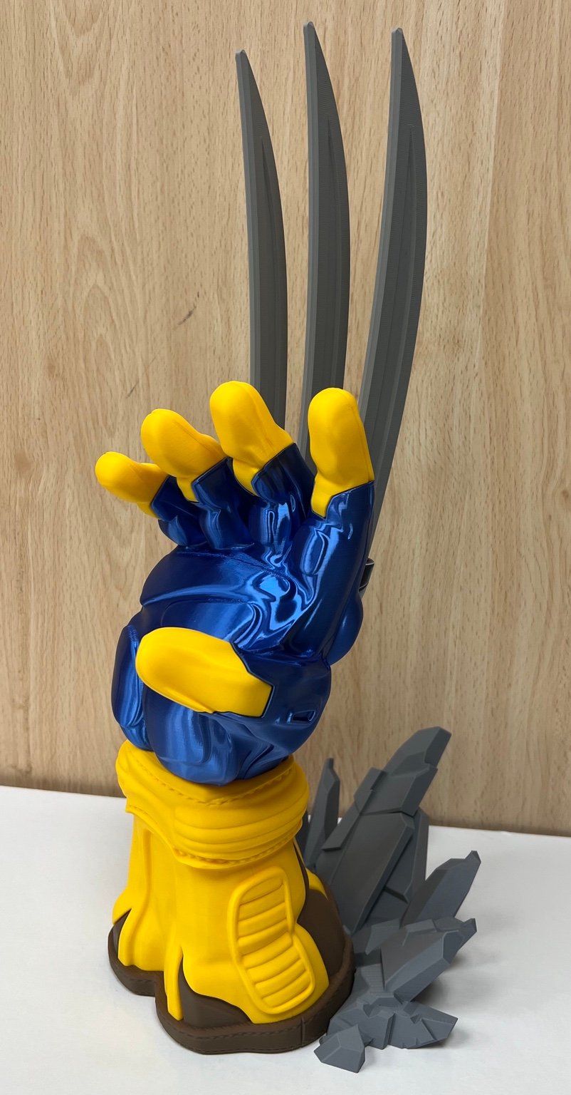 Garra 3D, vista frontal